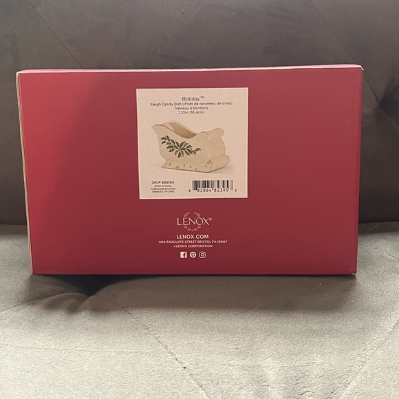 NWT Lenox Holiday Sleigh Candy Dish - Picture 7 of 7